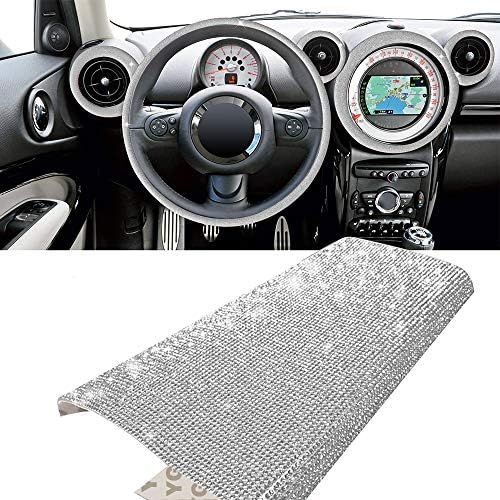  ygmoner 9000pcs Bling Crystal Rhinestone 9.4 x 7.9 DIY Car Decoration Sticker (Sliver)