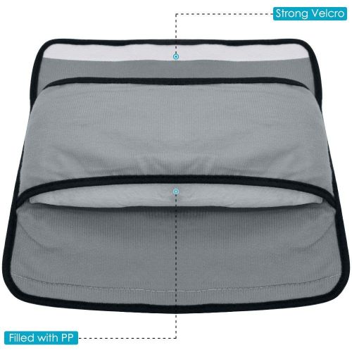  YHAN Auto Pillow Car Safety Belt Protect Shoulder Pad Adjust Vehicle Seat Belt Cushion with Seat Belt Adjuster for Kids Children (Grey) By CandyHan