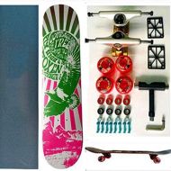 YHDD Hoch mit 4 Runden professioneller Double-Up-Skateboards (Farbe : A)