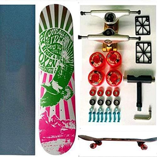  YHDD Hoch mit 4 Runden professioneller Double-Up-Skateboards (Farbe : A)