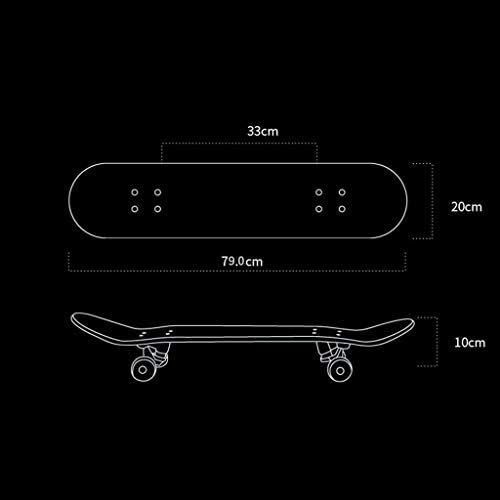  YHDD Kurzes Skateboard Skateboard Allrad Roller Erwachsene Anfanger Skateboard Manner und Frauen Bilaterales geneigtes Brett (Farbe : A)