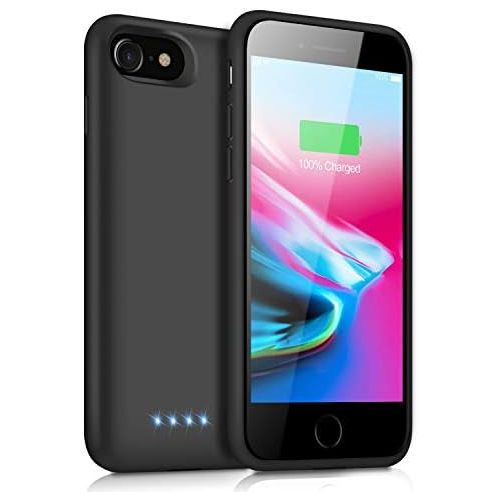  [아마존베스트]YHO Battery Case for iPhone 8/7/6s/6/SE(2020), Upgraded 6000mAh Portable Rechargeable Charger Case for iPhone 6s/6 Extended Battery Pack for iPhone 8/7/SE(2020) Protective Charging Cas