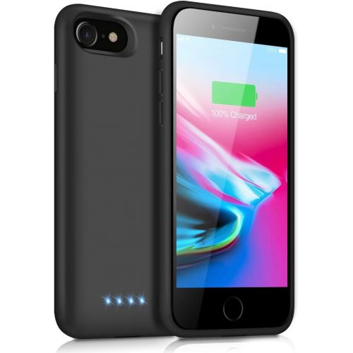  [아마존베스트]YHO Battery Case for iPhone 8/7/6s/6/SE(2020), Upgraded 6000mAh Portable Rechargeable Charger Case for iPhone 6s/6 Extended Battery Pack for iPhone 8/7/SE(2020) Protective Charging Cas