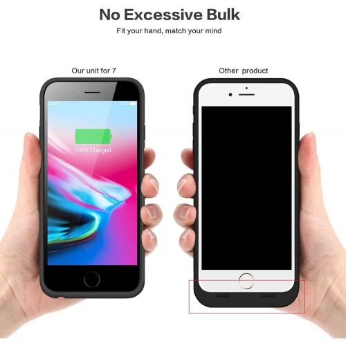  [아마존베스트]YHO Battery Case for iPhone 8/7/6s/6/SE(2020), Upgraded 6000mAh Portable Rechargeable Charger Case for iPhone 6s/6 Extended Battery Pack for iPhone 8/7/SE(2020) Protective Charging Cas