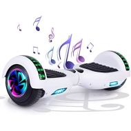 YHR 6.5 Inch Hoverboard with Bluetooth W/Speaker, LED Wheels and LED Lights for Kids and Adult …