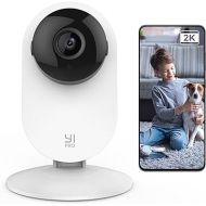 YI Pro 2K Home Security Camera, 2.4Ghz Indoor Camera with Person, Vehicle, Animal Smart Detection, Phone App for Baby, Pet, Dog Monitoring, Works with Alexa and Google Assistant