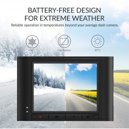  [아마존 핫딜] YI Nightscape Dash Cam, 1080p Smart Wi-Fi Car Camera with Heat-Resistant Supercapacitor, Superb Night Vision, Sony Sensor, 140° FOV, 2.4”Screen, Phone App - Black