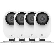 YI 4pc Security Home Camera, 1080p WiFi Smart Indoor Nanny IP Cam with Night Vision, 2-Way Audio, AI Human Detection, Phone App, Pet Cat Dog Cam - Works with Alexa and Google