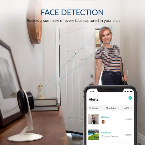  [아마존베스트]Security Home Camera, Kami by YI 1080p WiFi Smart Wireless Indoor Nanny IP Cam with Night Vision, 2-Way Audio, Motion & Face Detection, Phone App, Pet Cat Dog Cam - Works with Alex