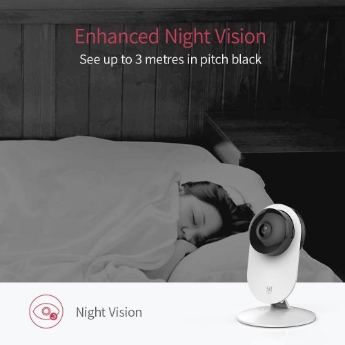  YI 4pc Home Camera, 1080p Wireless IP Security Surveillance System with Night Vision, Baby Monitor on iOS, Android App - Cloud Service Available