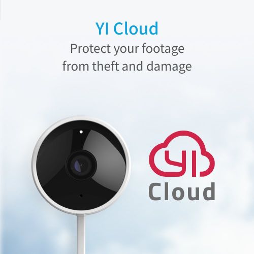  YI Outdoor Security Camera, 1080p Cloud Cam 2.4G Wireless IP Waterproof Night Vision Surveillance System with Two-Way Audio, Motion Detection, Activity Alert, Deterrent Alarm - iOS