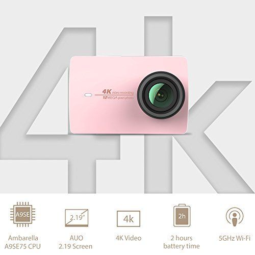  YI Technology YI 90005 4K Action Kamera rosa-Gold