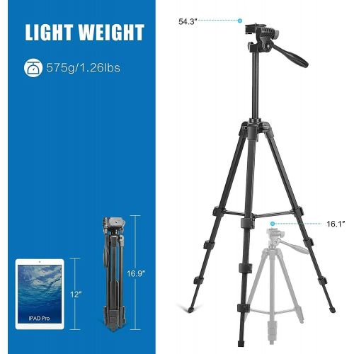  YIDOBLO ZM T90 Lightweight Tripod Professional Bluetooth Remote Control Tripode Stand with Phone Holder for Camera Gopro Smartphone (Z-1200 Black)