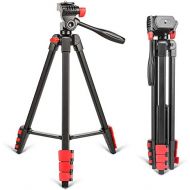 YIDOBLO ZOMEI T90 Lightweight Tripod Professional Bluetooth Remote Control Tripode Stand with Phone Holder for Camera Gopro Smartphone (ZOMEi T90 RED)