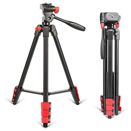  YIDOBLO ZOMEI T90 Lightweight Tripod Professional Bluetooth Remote Control Tripode Stand with Phone Holder for Camera Gopro Smartphone (ZOMEi T90 RED)