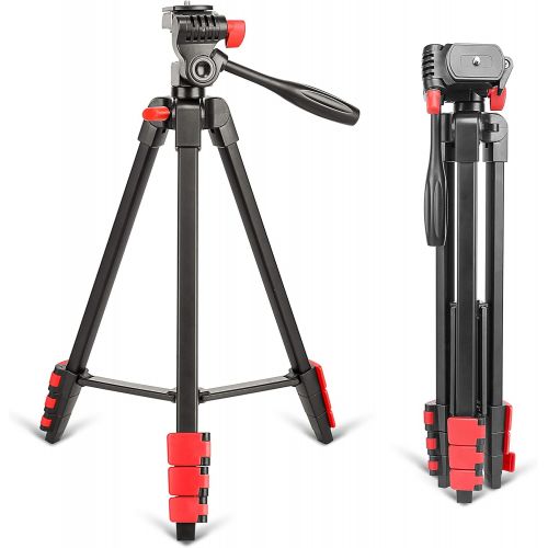  YIDOBLO ZOMEI T90 Lightweight Tripod Professional Bluetooth Remote Control Tripode Stand with Phone Holder for Camera Gopro Smartphone (ZOMEi T90 RED)