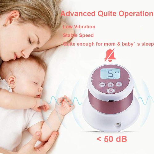  [아마존베스트]YIHUNION Portable Electric Breast Pump - Dual Use Battery Baby Milk Pump Rechargeable Single Breastfeeding...