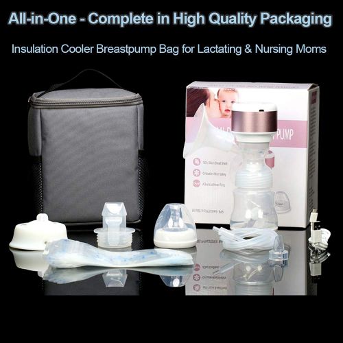  [아마존베스트]YIHUNION Portable Electric Breast Pump - Dual Use Battery Baby Milk Pump Rechargeable Single Breastfeeding...