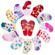 [아마존베스트]YIMALER Yimaler 12-Pack Anti-Slip Soft Cotton Colorful Socks for Baby Kid for 12-36 Months Cute Cartoon Printed Baby Boys Girls Toddlers Non-Skid Socks for Size 3.5’’-4.7’’ …