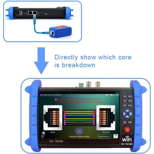  [아마존베스트]YIMEI Direct 7 Inch IP Camera Tester Security CCTV Tester Monitor-Support 6K IP/Coax/Analog Camera-with HDMI in&Out/Power Output/PTZ Control/IP Searching/Network Tool