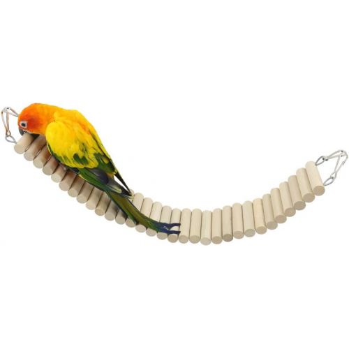  YINGGE Bird Pet Ladders, Parrot Climbing Ladder Bridge Wood Chewing Hanging Standing Swings Toys for Small Medium Parrots Parakeets, Cockatiels, Lovebirds, Sun Conures, Caique, Fin