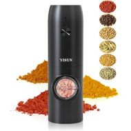 Electric Salt and Pepper Grinder, Auto Pepper Mill,Adjustable Coarseness,Rechargeable with Type C Cable,One-handed Tact Switch Operation,1pc