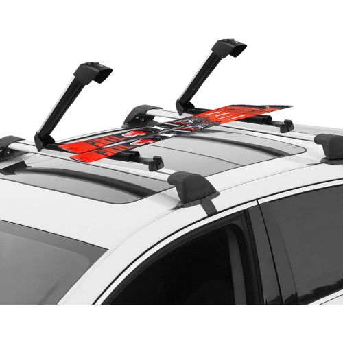  YITAMOTOR 22 Aluminum Universal Ski Rack Snowboard Roof Racks, Ski Board Car Roof Carrier Snowboard Car Racks