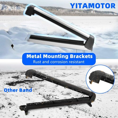  YITAMOTOR 22 Aluminum Universal Ski Rack Snowboard Roof Racks, Ski Board Car Roof Carrier Snowboard Car Racks