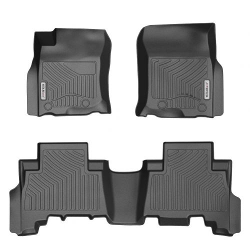  YITAMOTOR Floor Mats Compatible for 2013-2019 Toyota 4Runner / 2014-2019 Lexus GX460,Includes 1st & 2nd Row All Weather Custom Fit Floor Liners