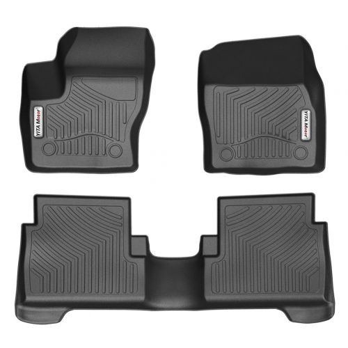  YITAMOTOR Car Floor Mats Compatible for 2015-2019 Ford Escape, Front & Rear 2 Rows Heavy Duty Rubber Custom Fit Floor Liners