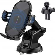 [아마존베스트]YITUMU Wireless Car Charger Mount, Auto-Clamping Qi 10W 7.5W Fast Charging Car Phone Holder Air Vent Compatible withiPhone11/11Pro/11ProMax/XSMax/XS/X/8/8+ Samsung S10/S10+/S9/S9+/S8/S8+/