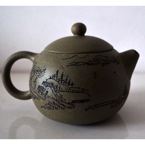  YIXING Teapot Xishi 5.4oz Chinese Zisha Tea Pots Green Mud