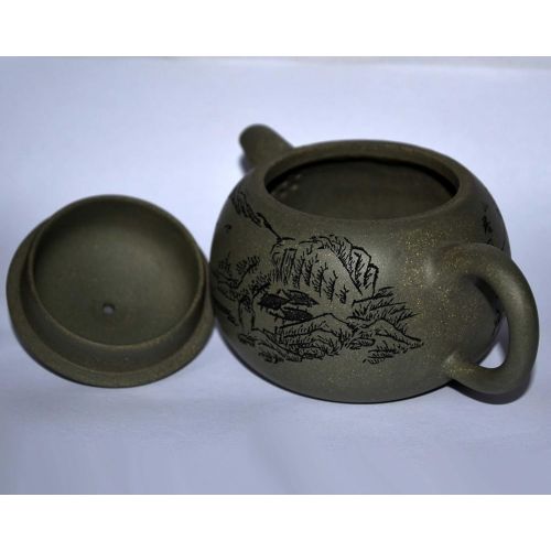  YIXING Teapot Xishi 5.4oz Chinese Zisha Tea Pots Green Mud