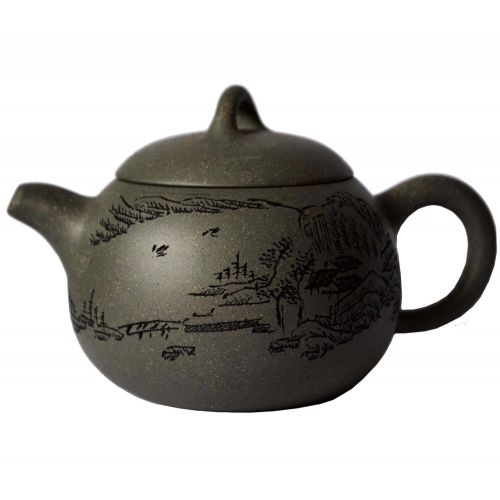  YIXING Teapot Xishi 5.4oz Chinese Zisha Tea Pots Green Mud