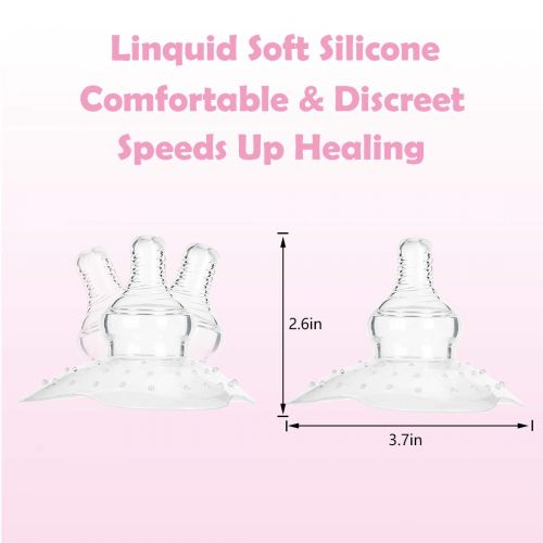  [아마존베스트]NAISEN Nipple Shield, Assist Perfect for Nursing Mothers with Inverted & Sore Nipple with Carrying Case for...