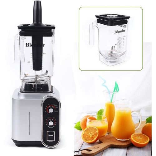  YIYIBYUS 110 v 60 Hz Professional Countertop Blenders, 1500W timed Smoothie Machine for Kitchen,Blender for Shakes and Smoothies, Alloy Steel Blades,Speed About 24000r/Min,Total Crushing Te