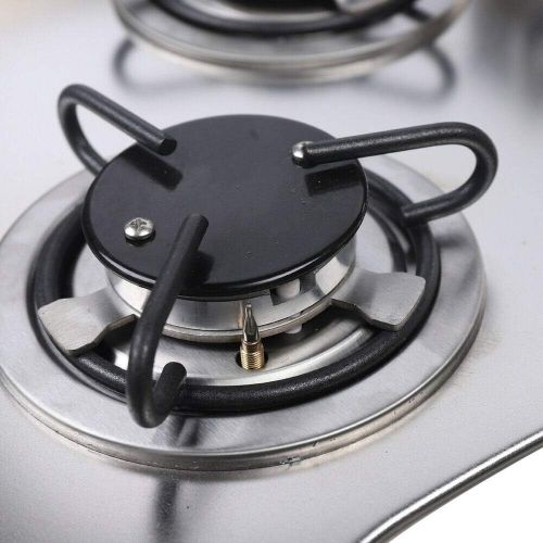  YIYIBYUS Gas Camping Stove RV Camper 2 Burners Boat Caravan LPG Gas Stove Hob and Sink Comb RV Cooktop Stove with 2 Tempered Glass Lid