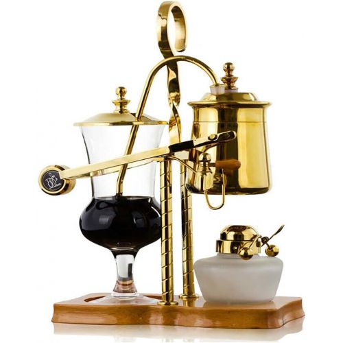  YIYIBYUS Siphon Coffee Maker Luxury Gold Antique Syphon Coffee Brewer Tea Siphon Brewer Siphon Tea Maker Belgium Belgian Coffee Maker US Stock