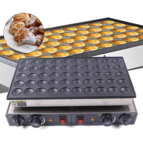  [아마존베스트]YIYIBYUS 50pcs Electric Nonstick Mini Pancake Baker Maker Iron Machine,110V Commercial Home Stainless Steel Pancake Maker for Restaurants, Cafes, Cold Drink Shops, Canteens,Temperature and