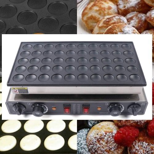  [아마존베스트]YIYIBYUS 50pcs Electric Nonstick Mini Pancake Baker Maker Iron Machine,110V Commercial Home Stainless Steel Pancake Maker for Restaurants, Cafes, Cold Drink Shops, Canteens,Temperature and