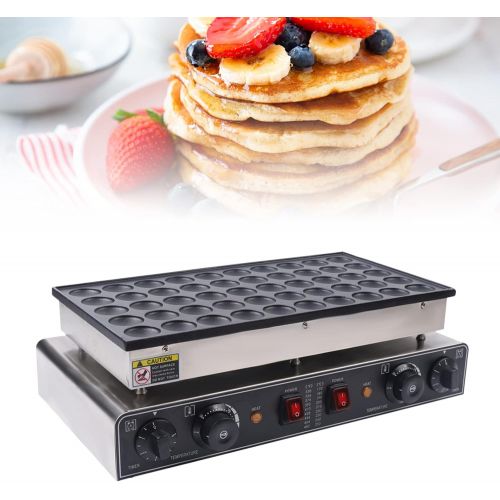  [아마존베스트]YIYIBYUS 50pcs Electric Nonstick Mini Pancake Baker Maker Iron Machine,110V Commercial Home Stainless Steel Pancake Maker for Restaurants, Cafes, Cold Drink Shops, Canteens,Temperature and