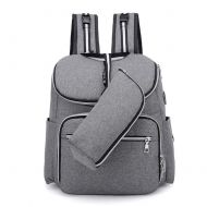 YIcabinet Backpack Diaper Bag Baby Bags Gray Multifunction Travel Backpack USB Port Headphone Plug with...