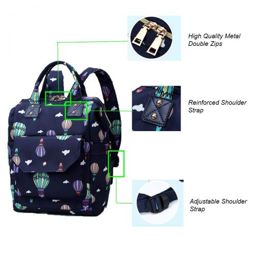  YIcabinet Diaper Bag Backpack Bags for Baby Fashion Multifunction Waterproof Travel High Capacity Dark Blue Shoulders Handbag