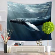 YJ-Bear Lovely Shark Print Wall Hanging Tapestry Table Cloth Cover Non-Woven Weaving Yoga Mat Blanket Rectangle Indian Mandala Boho Beach Towel Throw 59 X 78.7