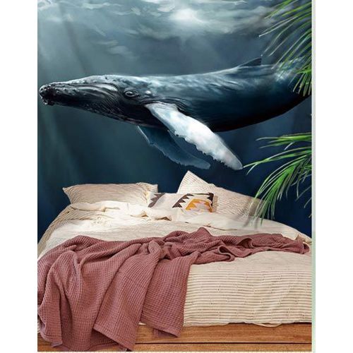  YJ-Bear Lovely Shark Print Wall Hanging Tapestry Table Cloth Cover Non-Woven Weaving Yoga Mat Blanket Rectangle Indian Mandala Boho Beach Towel Throw 59 X 78.7