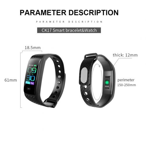  YJCol Fitness Trackers, Colour Screen Activity Tracker Waterproof IP67 Pedometer Sport Watch with Heart Rate Monitor Step Calorie Distance Tracker Smartwatch Call SMS SNS Remind fo