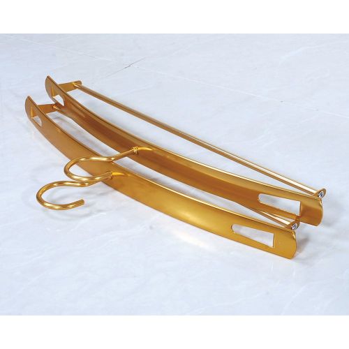  YJYS LJBY Golden Aluminum Hanger Household Racks Thick Double Clothes Rack-A