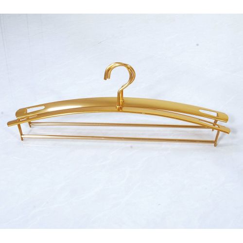  YJYS LJBY Golden Aluminum Hanger Household Racks Thick Double Clothes Rack-A