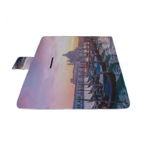  YKNFIS Famous Canal and Bridge at Sunset Picnic Mat 57（144cm） x59（150cm） Picnic Blanket Beach Mat with Waterproof for Kids Picnic Beaches and Outdoor Folded Bag