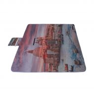 YKNFIS Famous Canal and Bridge at Sunset Picnic Mat 57（144cm） x59（150cm） Picnic Blanket Beach Mat with Waterproof for Kids Picnic Beaches and Outdoor Folded Bag